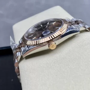 ĐỒNG HỒ NAM ROLEX DATEUST REPLICA CAO CẤP MẶT SỐ NÂU NHÀ MÁY VS 41MM 3 ĐỒNG HỒ NAM ROLEX DATEUST REPLICA CAO CẤP MẶT SỐ NÂU DÂY MÀU DEMI 41MM