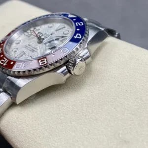 ROLEX GMT-MASTER II METEORITE DIAL PEPSI BEZEL REPLICA WATCHES C+ FACTORY 40MM 3 ĐỒNG HỒ NAM ROLEX GMT-MASTER II REPLICA MẶT SỐ THIÊN THẠCH TRẮNG 40MM