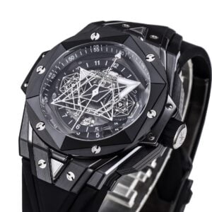 ĐỒNG HỒ NAM HUBLOT BIG BANG REP CAO CẤP SANG BLEU 2 45MM 2 ĐỒNG HỒ NAM HUBLOT BIGBANG REP CAO CẤP MẶT SÔ THIẾT KẾ GÓC CẠNH 45MM