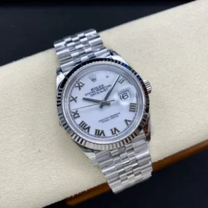 ROLEX DATEJUST BEST COPIES WATCH WHITE DIAL ROMAN HOURS VS FACTORY 36MM 1 ĐỒNG HỒ NAM ROLEX DATEJUST REPLICA CAO CẤP MẶT SỐ TRẮNG NIỀNG KHÍA 36MM