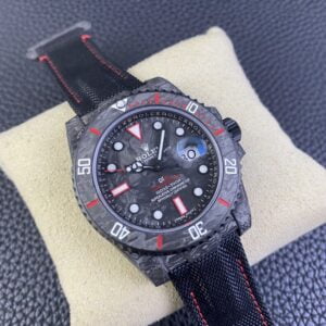 ROLEX SUBMARINER IMITATION WATCHES RED CARBON CASE FABRIC STRAP VS FACTORY 40MM 1 ĐỒNG HỒ NAM ROLEX SUBMARINER REPLICA CAO CẤP CỌC SỐ DẠ QUANG 40MM