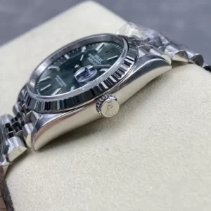 ROLEX DATEJUST BEST COPIES WATCHES GREEN DIAL INDEX HOURS CLEAN FACTORY 36MM 2 ĐỒNG HỒ NAM ROLEX DATEJUST CLEAN REPLICA 1:1 MẶT SỐ CHẢY TIA 3 KIM 36MM