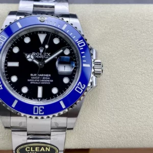 ĐỒNG HỒ NAM ROLEX SUBMARINER REPLICA 1:1 MẶT SỐ ĐEN BEZEL XANH 41MM