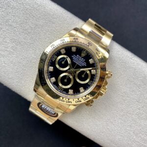 ĐỒNG HỒ NAM ROLEX DAYTONA REPLICA CAO CẤP MẶT SỐ ĐEN BT FACTORY 40MM 1 ĐỒNG HỒ NAM ROLEX DAYTONA REPLICA CAO CẤP MẶT SỐ ĐEN CỌC SỐ ĐÍNH ĐÁ 40MM