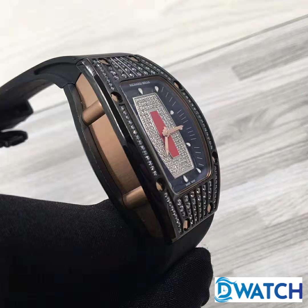 ĐỒNG HỒ CƠ NỮ ĐÍNH ĐÁ RICHARD MILLE 007 REPLICA 1:1 CAO CẤP 31x45MM ĐỒNG HỒ CƠ NỮ ĐÍNH ĐÁ RICHARD MILLE 007 REPLICA 1:1 CAO CẤP 31x45MM