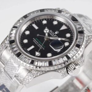 ĐỒNG HỒ NAM ROLEX GMT-MASTER ll REPLICA 1:1 DÂY THÉP ĐÍNH ĐÁ 40MM 2 ĐỒNG HỒ NAM ROLEX GMT-MASTER ll REPLICA 1:1 DÂY THÉP ĐÍNH ĐÁ 40MM