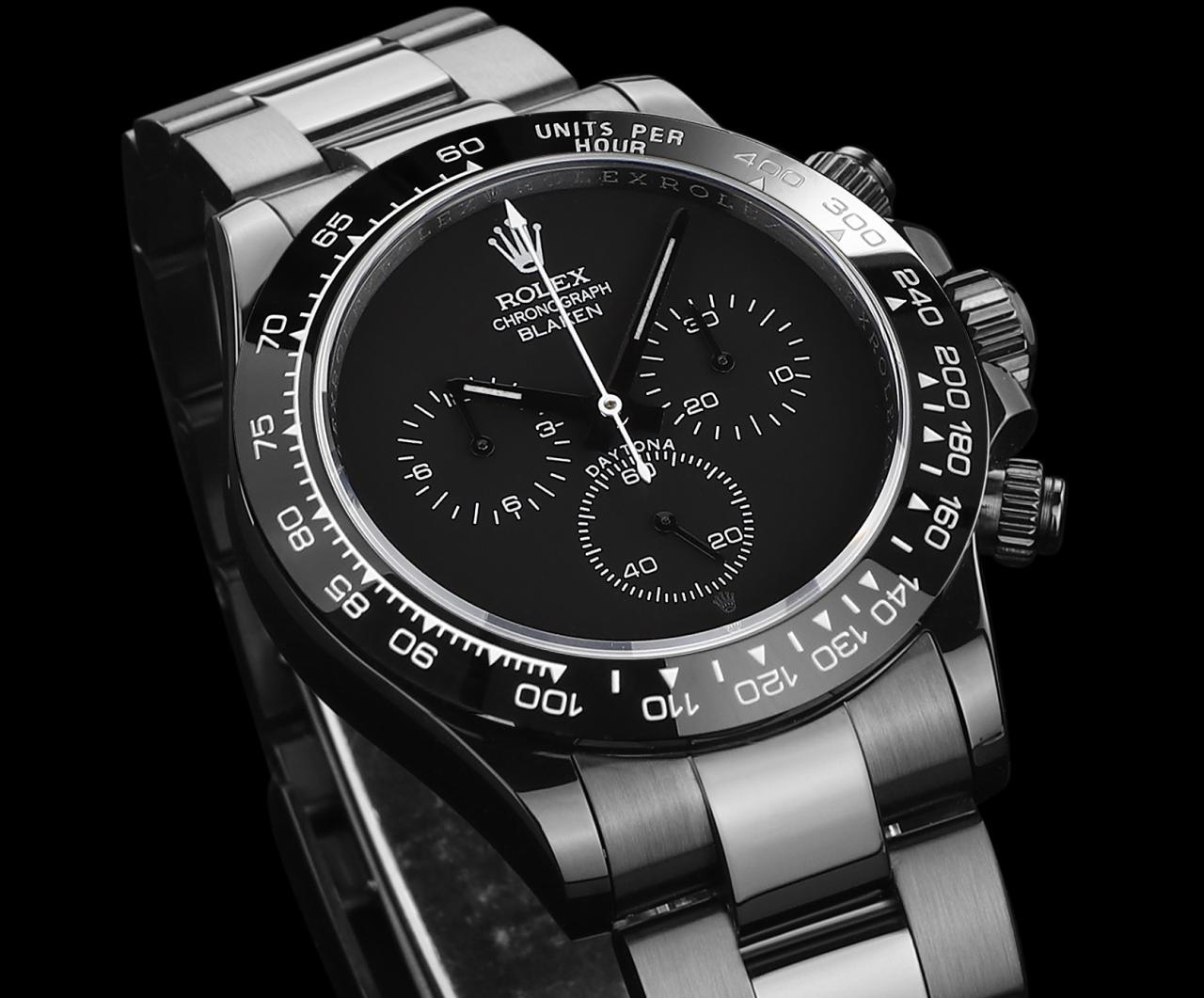 ĐỒNG HỒ NAM ROLEX DAYTONA REPLICA 1:1 MẶT SỐ ĐEN 6 KIM CAO CẤP 40MM ĐỒNG HỒ NAM ROLEX DAYTONA REPLICA 1:1 MẶT SỐ ĐEN 6 KIM CAO CẤP 40MM