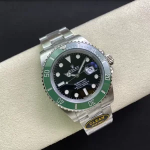 ROLEX SUBMARINER HULK WITH THE DATE LUXURY REPLICA WATCH GREEN BEZEL CLEAN FACTORY 40MM 1 ĐỒNG HỒ NAM ROLEX SUBMARINER REPLICA 1:1 BEZEL XANH PHỦ DẠ QUANG 40MM
