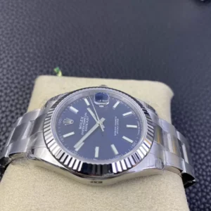 ROLEX DATEUST GOOD IMITATION WATCH BLUE DIAL INDEX HOURS VS FACTORY 41MM 1 ĐỒNG HỒ NAM ROLEX DATEUST REPLICA 1:1 MẶT SỐ XANH TRẺ TRUNG 41MM