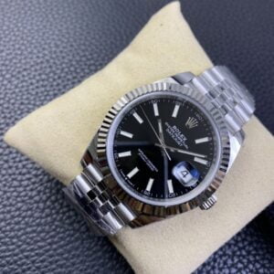 ROLEX DATEJUST COPIES WATCH BLACK DIAL INDEX HOURS CLEAN FACTORY 41MM 3 ĐỒNG HỒ ROLEX DATEJUST CƠ NAM MẶT ĐEN CLEAN FACTORY REP 1:1 41MM