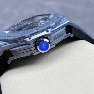 HUBLOT BIG BANG SANG BLEU REPLICA WATCHES GREY CERAMIC RUBBER STRAP 45MM 2 ĐỒNG HỒ NAM HUBLOT BIGBANG REPLICA CAO CẤP LỘ CƠ 5 KIM CAO CẤP 45MM