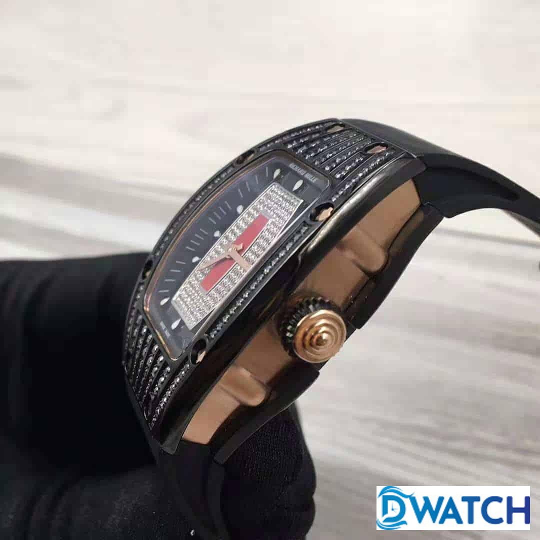 ĐỒNG HỒ CƠ NỮ ĐÍNH ĐÁ RICHARD MILLE 007 REPLICA 1:1 CAO CẤP 31x45MM ĐỒNG HỒ CƠ NỮ ĐÍNH ĐÁ RICHARD MILLE 007 REPLICA 1:1 CAO CẤP 31x45MM
