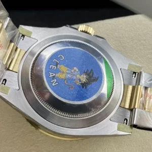 ROLEX SUBMARINER LUXURY FAKE WATCHES TWO TONE BLACK DIAL AND BEZEL GOLD PLATE CLEAN FACTORY 41MM 4 ĐỒNG HỒ NAM ROLEX SUBMARINER REPLICA CAO CẤP THÉP 904L MẠ VÀNG 41MM