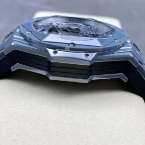 HUBLOT BIG BANG SANG BLEU REPLICA WATCHES GREY CERAMIC RUBBER STRAP 45MM 3 ĐỒNG HỒ NAM HUBLOT BIGBANG REPLICA CAO CẤP LỘ CƠ 5 KIM CAO CẤP 45MM