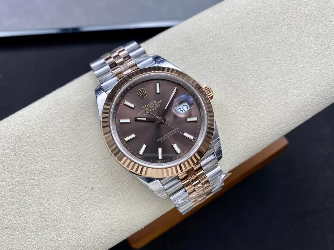 ĐỒNG HỒ NAM ROLEX DATEUST REPLICA CAO CẤP MẶT SỐ NÂU DÂY MÀU DEMI 41MM ĐỒNG HỒ NAM ROLEX DATEUST REPLICA CAO CẤP MẶT SỐ NÂU DÂY MÀU DEMI 41MM