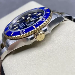 ĐỒNG HỒ NAM ROLEX SUBMARINER REPLICA MẶT SỐ XANH VỎ THÉP MẠ VÀNG 41MM 2 ĐỒNG HỒ NAM ROLEX SUBMARINER REPLICA MẶT SỐ XANH VỎ THÉP MẠ VÀNG 41MM