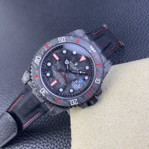 ROLEX SUBMARINER IMITATION WATCHES RED CARBON CASE FABRIC STRAP VS FACTORY 40MM 2 ĐỒNG HỒ NAM ROLEX SUBMARINER REPLICA CAO CẤP CỌC SỐ DẠ QUANG 40MM