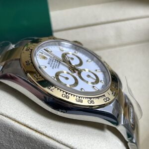 ĐỒNG HỒ NAM ROLEX DAYTONA REPLICA CAO CẤP MẶT SỐ TRẮNG DÂY DEMI BTF 40MM 3 ĐỒNG HỒ NAM ROLEX DAYTONA REPLICA CAO CẤP MẶT SỐ TRẮNG MÀU DEMI 40MM