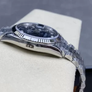 ROLEX DATEJUST BEST LUXURY REPLICA WATCHES BLUE DIAL RHINESTONE HOURS VS FACTORY 36MM 3 ĐỒNG HỒ NAM ROLEX DATEJUST REPLICA 1:1 MẶT SỐ XANH TRẺ TRUNG 36MM