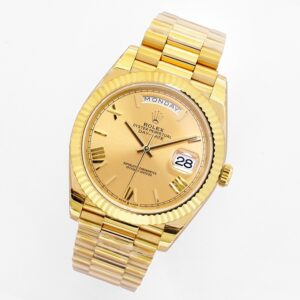 ĐỒNG HỒ NAM ROLEX DAY-DATE REPLICA CAO CẤP MẶT SỐ VÀNG EW FACTORY 40MM 1 ĐỒNG HỒ NAM ROLEX DAT-DATE REPLICA CAO CẤP MẶT SỐ VÀNG NIỀNG KHÍA 40MM