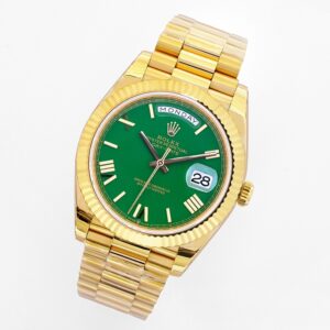 ĐỒNG HỒ NAM ROLEX DAT-DATE REPLICA CAO CẤP MẶT SỐ XANH EW FACTORY 40MM 1 ĐỒNG HỒ NAM ROLEX DAT-DATE REPLICA CAO CẤP MẶT SỐ XANH CỌC SỐ LA MÃ 40MM