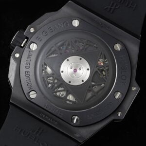 HUBLOT BIG BANG SANG BLEU GOOD IMITATION WATCHES BLACK CERAMIC RUBBER STRAP 45MM 3 ĐỒNG HỒ NAM HUBLOT BIGBANG REPLICA CAO CÁP THIẾT KẾ 5 KIM VÀNG HỒNG 45MM