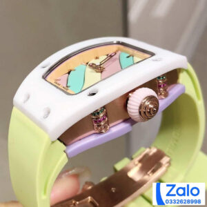 ĐỒNG HỒ NỮ RICHARD MILLE RM007-01 SUPER FAKE DÂY CAO SU XANH 36MM 2 ĐỒNG HỒ NỮ RICHARD MILLE RM007-01 SUPER FAKE DÂY CAO SU XANH 36MM