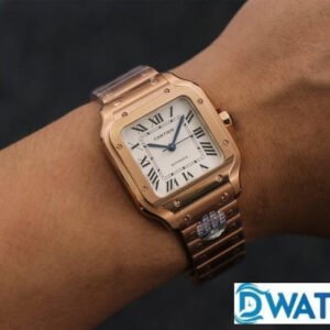 CARTIER SANTOS WGSA0008 BEST COPIES WATCHES ROSE GOLD CASE WHITE DIAL BV FACTORY 35MM 6 ĐỒNG HỒ NỮ CARTIER SANTOS WGSA0008 REPLICA CAO CẤP NHÀ MÁY BV MẠ VÀNG HỒNG 35MM