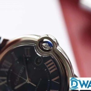 CARTIER BALLON BLEU WSBB0025 HIGH END REPLICA WATCHES BLUE DIAL LEATHER STRAP V6 FACTORY 42MM 2 ĐỒNG HỒ NAM CARTIER BALLON BLEU WSBB0025 FAKE CAO CẤP NHÀ MÁY V6 42MM