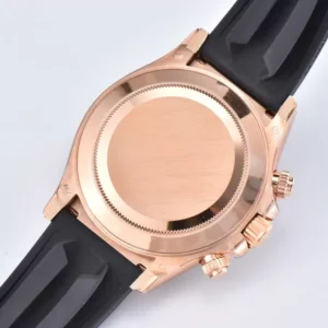 ROLEX DAYTONA REPLICA WATCHES WHITE DIAL INDEX HOURS ROSE GOLD PLATE CLEAN FACTORY 40MM 5 ĐỒNG HỒ NAM ROLEX DAYTONA LEAN FACTORY REPLICA 1:1 VỎ VÀNG HỒNG 40MM