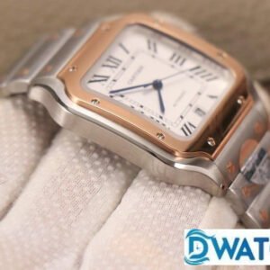 CARTIER SANTOS WSSA0009 LUXURY REPLICA WATCHES TWO TONE ROSE GOLD CASE BV FACTORY 40MM 3 ĐỒNG HỒ NAM CARTIER SANTOS WSSA0009 REPLICA CAO CẤP NHÀ MÁY BV VÀNG HỒNG 40MM