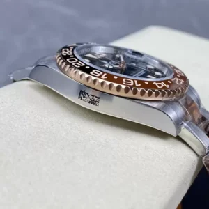 ROLEX GMT-MASTER II 126711 IMITATION WATCHES TWO TONE ROOT BEER C + FACTORY 40MM 3 ĐỒNG HỒ NAM ROLEX GMT-MASTER II 126711 REPLICA CAO CẤP NHÀ MÁY C + 40MM
