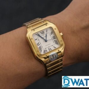CARTIER SANTOS WGSA0010 BEST REPLICA WATCHES GOLD PLATE CASE BV FACTORY 35MM 6 ĐỒNG HỒ NỮ CARTIER SANTOS WGSA0010 REPLICA 1:1 NHÀ MÁY BV THÉP KHÔNG GỈ 35MM