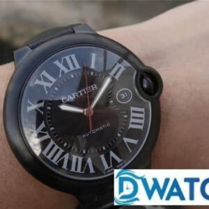 CARTIER BALLON BLEU WSBB0015 COPIES WATCHES ALL BLACK V6 FACTORY 42MM 5 ĐỒNG HỒ NAM CARTIER BALLON BLEU WSBB0015 FAKE 1:1 NHÀ MÁY V6 FULL BLACK 42MM