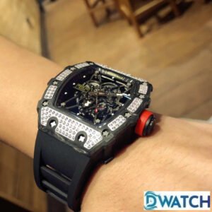 ĐỒNG HỒ NAM RICHARD MILLE RM35-02 REPLICA CAO CẤP ĐÍNH ĐÁ DÂY CAO SU ĐEN 44MM 4 ĐỒNG HỒ NAM RICHARD MILLE RM35-02 REPLICA CAO CẤP ĐÍNH ĐÁ DÂY CAO SU ĐEN 44MM