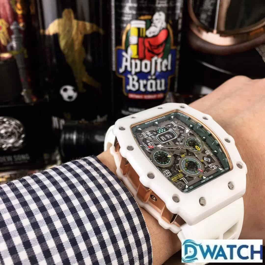 ĐỒNG HỒ NAM RICHARD MILLE RM11-03 FAKE 1:1 VỎ CERAMIC NÚM XANH 40MM ĐỒNG HỒ NAM RICHARD MILLE RM11-03 FAKE 1:1 VỎ CERAMIC NÚM XANH 40MM