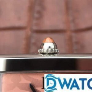 CARTIER TANK GOOD IMITATION WATCHES ORANGE BROWN DIAL LEATHER STRAP 31MM 1 ĐỒNG HỒ NỮ CARTIER TANK DÂY DA CAM THIẾT KẾ VÂN CÁ SẤU FAKE CAO CẤP 31MM