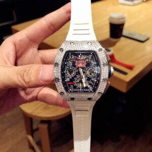ĐỒNG HỒ NAM RICHARD MILLE RM011 REPLICA 1:1 NHÀ MÁY Z ĐÍNH ĐÁ TRẮNG 44MM 1 ĐỒNG HỒ NAM RICHARD MILLE RM011 REPLICA 1:1 NHÀ MÁY Z ĐÍNH ĐÁ TRẮNG 44MM