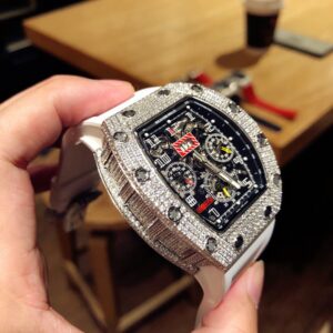 ĐỒNG HỒ NAM RICHARD MILLE RM011 REPLICA 1:1 NHÀ MÁY Z ĐÍNH ĐÁ TRẮNG 44MM 2 ĐỒNG HỒ NAM RICHARD MILLE RM011 REPLICA 1:1 NHÀ MÁY Z ĐÍNH ĐÁ TRẮNG 44MM