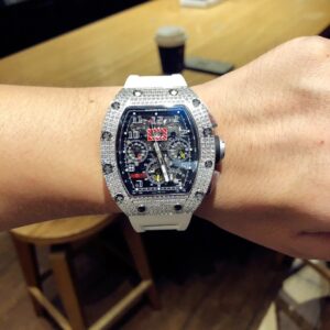ĐỒNG HỒ NAM RICHARD MILLE RM011 REPLICA 1:1 NHÀ MÁY Z ĐÍNH ĐÁ TRẮNG 44MM 6 ĐỒNG HỒ NAM RICHARD MILLE RM011 REPLICA 1:1 NHÀ MÁY Z ĐÍNH ĐÁ TRẮNG 44MM