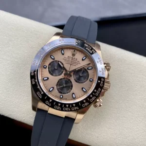 ROLEX DAYTONA 116515 REPLICA WATCHES ROSE GOLD PLATE RUBBER STRAP CLEAN FACTORY 40MM 1 ĐỒNG HỒ NAM ROLEX DAYTONA 116515 REPLICA 1:1 CLEAN FACTORY DÂY CAO SU 40MM