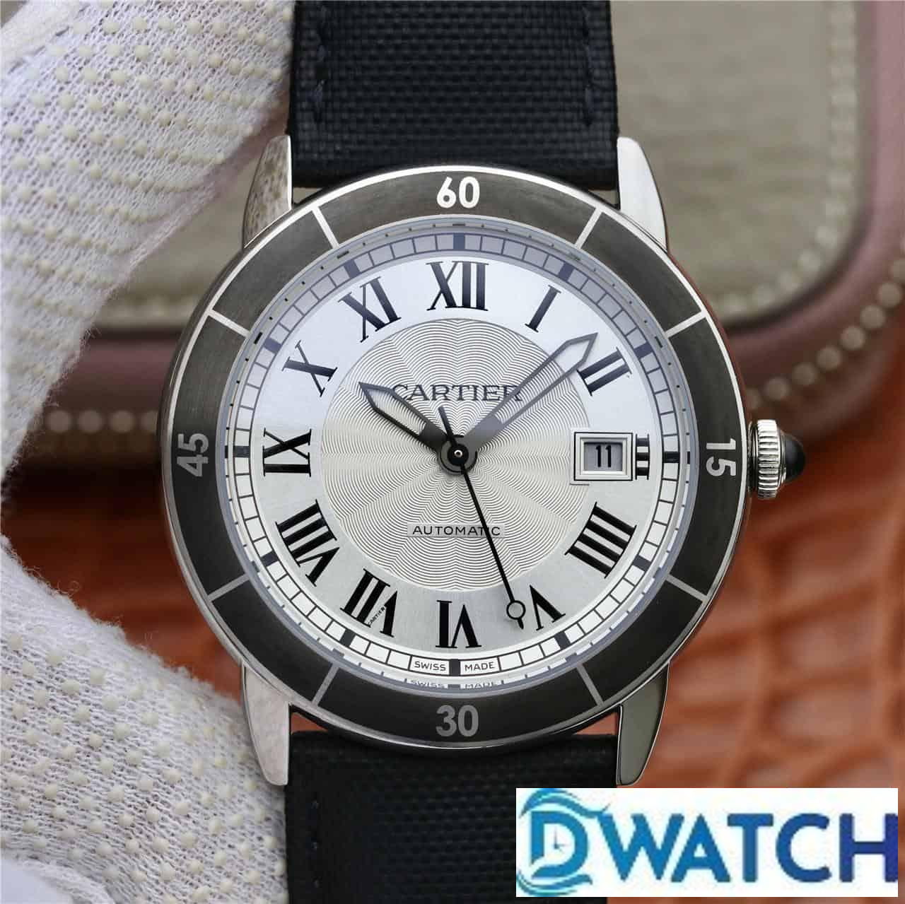 ĐỒNG HỒ NAM CARTIER 3 KIM MẶT SỐ TRẮNG FAKE CAO CẤP NHÀ MÁY GP 40MM ĐỒNG HỒ NAM CARTIER 3 KIM MẶT SỐ TRẮNG FAKE CAO CẤP NHÀ MÁY GP 40MM