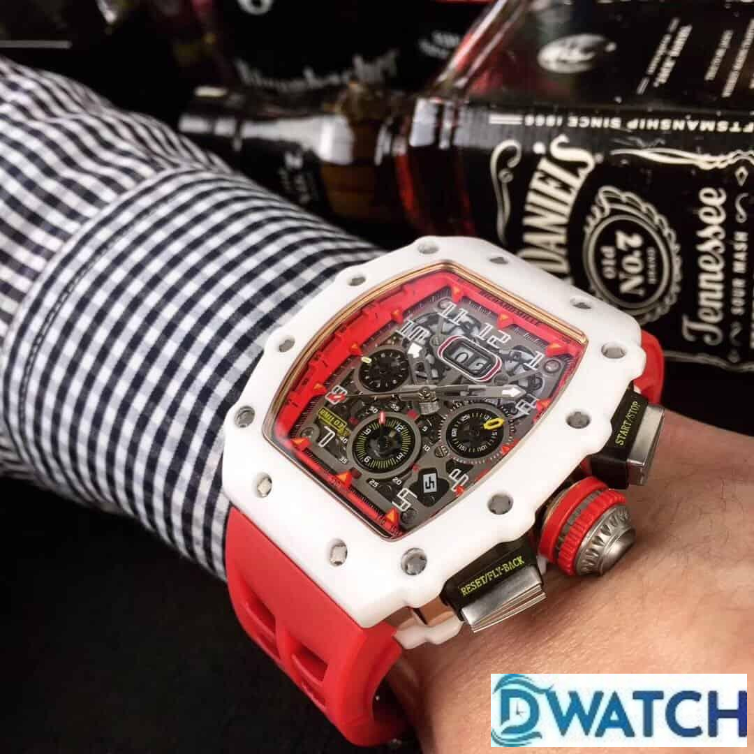 ĐỒNG HỒ NAM RICHARD MILLE RM11-03 SUPER FAKE VIỀN TRẮNG DÂY ĐEO ĐỎ 40MM ĐỒNG HỒ NAM RICHARD MILLE RM11-03 SUPER FAKE VIỀN TRẮNG DÂY ĐEO ĐỎ 40MM