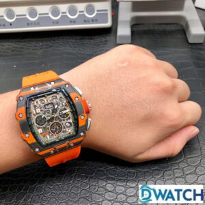ĐỒNG HỒ NAM RICHARD MILLE RM11-03 FAKE 11 VỎ CARBON MÀU CAM NỎI BẬT 40MM 6 ĐỒNG HỒ NAM RICHARD MILLE RM11-03 FAKE 11 VỎ CARBON MÀU CAM NỎI BẬT 40MM