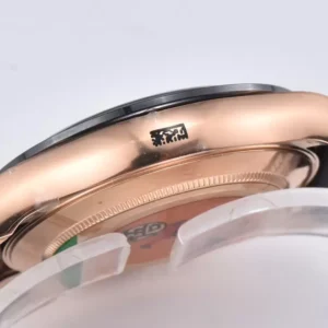 ROLEX DAYTONA COPIES WATCHES BLACK DIAL ROSE GOLD PLATE RUBBER STRAP CLEAN FACTORY 40MM 3 ĐỒNG HỒ NAM ROLEX DAYTONA LEAN FACTORY REPLICA KHÓA HỘP TRẺ TRUNG 40MM