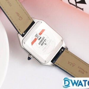 CARTIER SANTOS FOR COUPLE REPLICA WATCHES TWO TONE BLACK LEATHER STRAP 27.5 - 45.5MM 5 ĐỒNG HỒ ĐÔI CARTIER SANTOS FAKE 1:1 NHÀ MÁY F1 VÀNG HỒNG 27.5 - 45.5MM