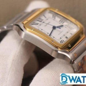 CARTIER SANTOS GOOD IMITATION WATCHES TWO TONE GOLD PLATE CASE BV FACTORY 40MM 3 ĐỒNG HỒ NAM CARTIER SANTOS W2SA0006 REPLICA CAO CẤP NHÀ MÁY BV VÀNG GOLD 40MM