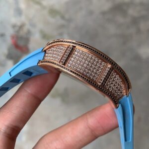 ĐỒNG HỒ NAM RICHARD MILLE RM010 FAKE CAO CẤP DÂY CAO SU MÀU XANH 41MM 3 ĐỒNG HỒ NAM RICHARD MILLE RM010 FAKE CAO CẤP DÂY CAO SU MÀU XANH 41MM