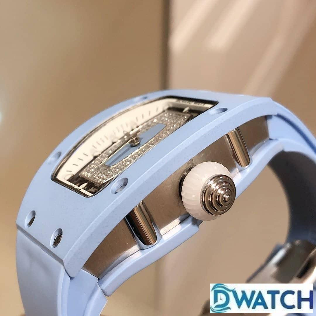 ĐỒNG HỒ NỮ RICHARD MILLE RM007-01 FAKE 1:1 DÂY CAO SU XANH TRẺ TRUNG 31MM ĐỒNG HỒ NỮ RICHARD MILLE RM007-01 FAKE 1:1 DÂY CAO SU XANH TRẺ TRUNG 31MM