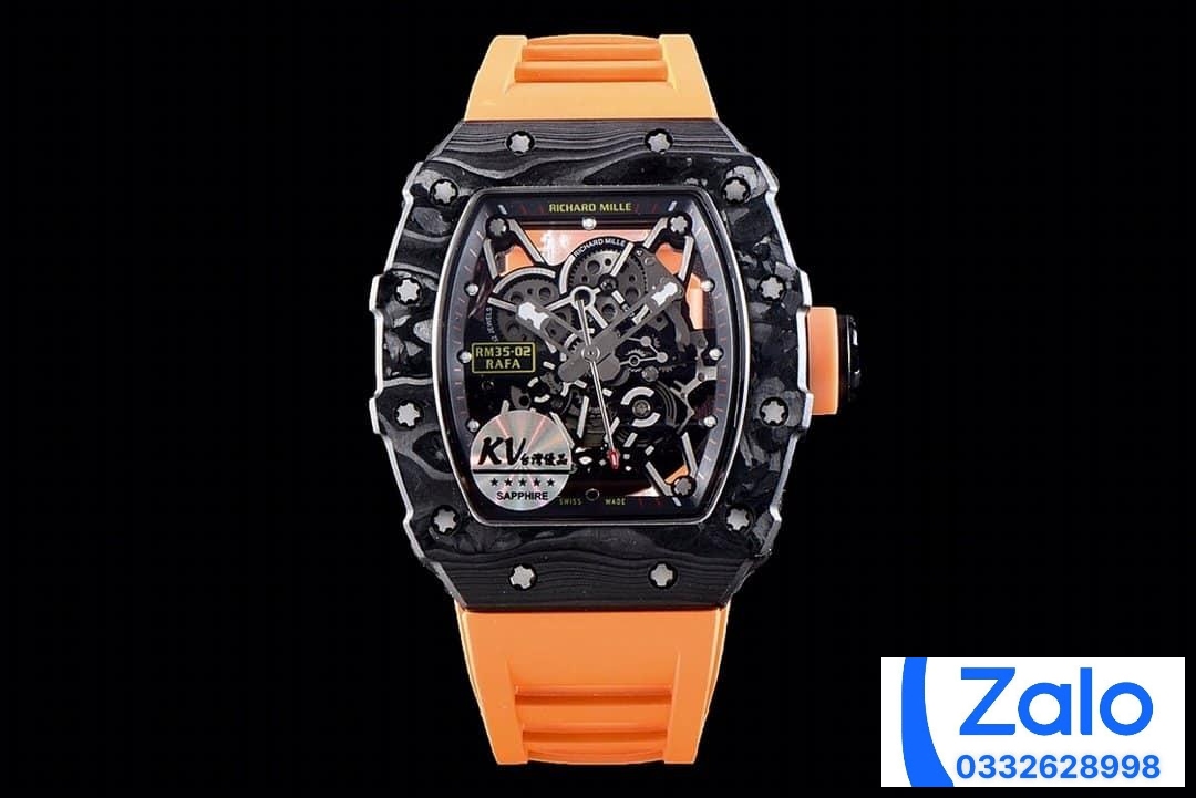 ĐỒNG HỒ NAM RICHARD MILLE RM35-02 REPLICA NHÀ MÁY KV MÀU CAM 44MM ĐỒNG HỒ NAM RICHARD MILLE RM35-02 REPLICA NHÀ MÁY KV MÀU CAM 44MM